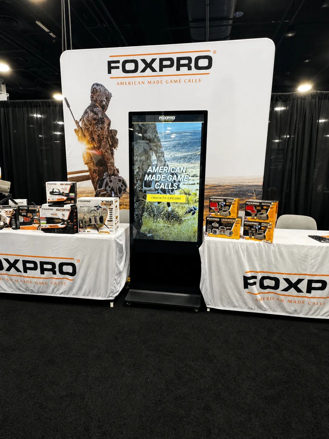 FoxPro interactive kiosk installed at a live tradeshow